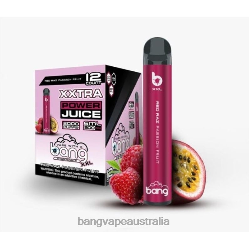 Bang Vape XXL 2000 puffs 6006N22 Red Raz Passion Fruit - Bang Vape Australia