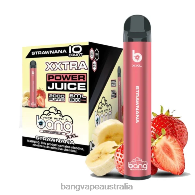Bang Vape XXL 2000 puffs 6006N25 Strawnana - Vape Gang Melbourne