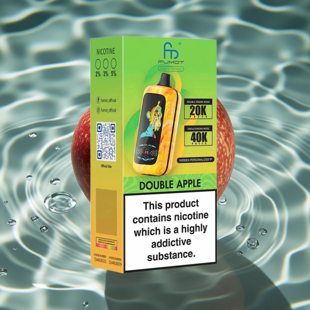 Fumot Digital Monkey 40000 Disposable Vape Double Apple Dual Mesh Coil 850MAH Type-C