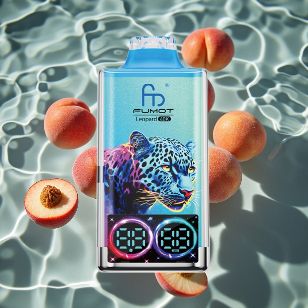 Fumot Leopard 40K Puffs Disposable Vape Peach Berry – 700mAh Battery, Dual Mesh, Type-C Charging