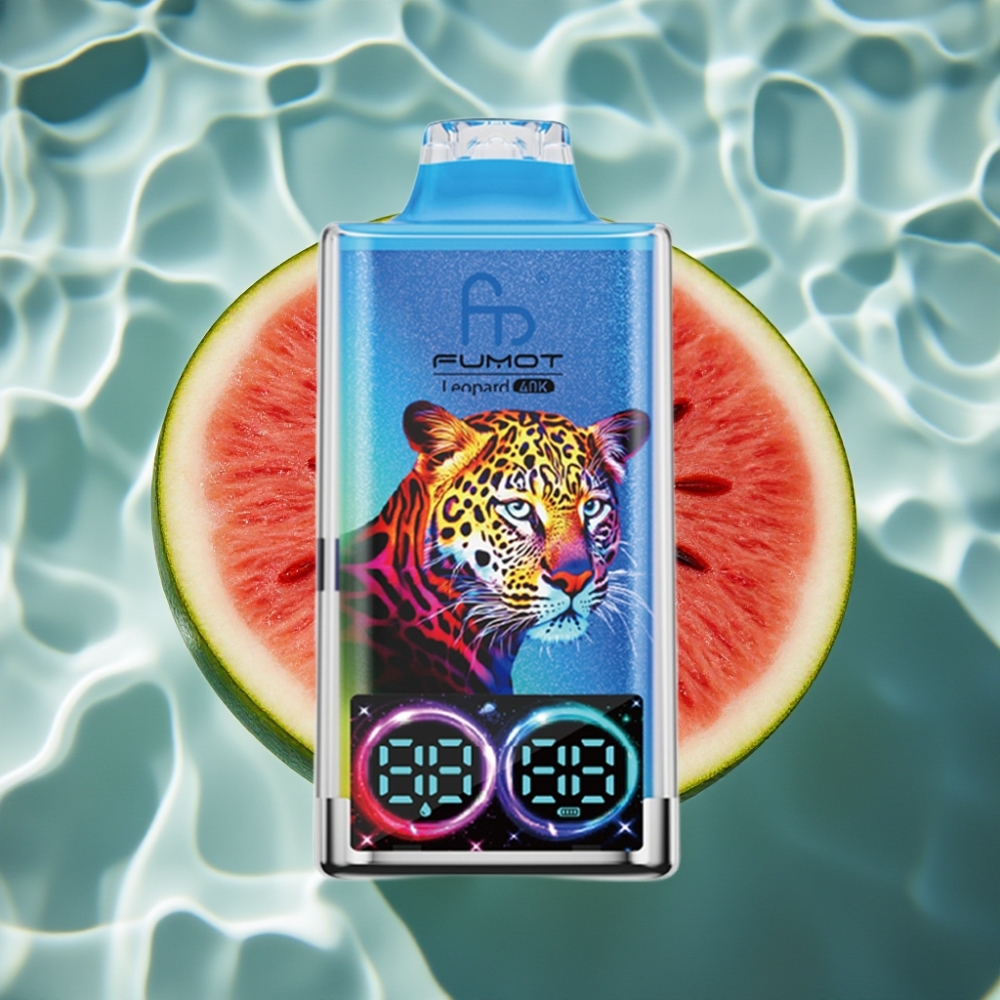 Fumot Leopard 40K Puffs Disposable Vape Watermelon Bubblegum - Dual Mesh, Type-C Charging, 700mAh Battery