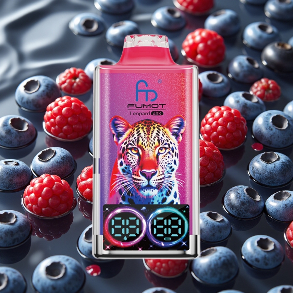 Fumot Leopard 40K Puffs Dual Mesh Disposable Vape Blueberry Cherry Cranberry 700mAh Type-C