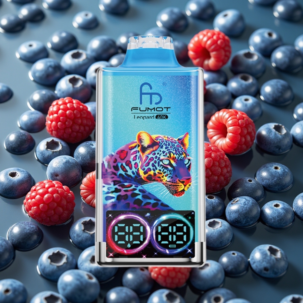 Fumot Leopard 40K Puffs Dual Mesh Disposable Vape Blueberry Raspberry 700mAh Type-C