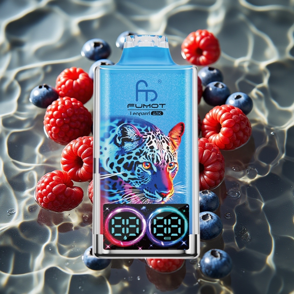 Fumot Leopard 40K Puffs Dual Mesh Disposable Vape with Digital Display & Type-C Charging - Mixed Berries