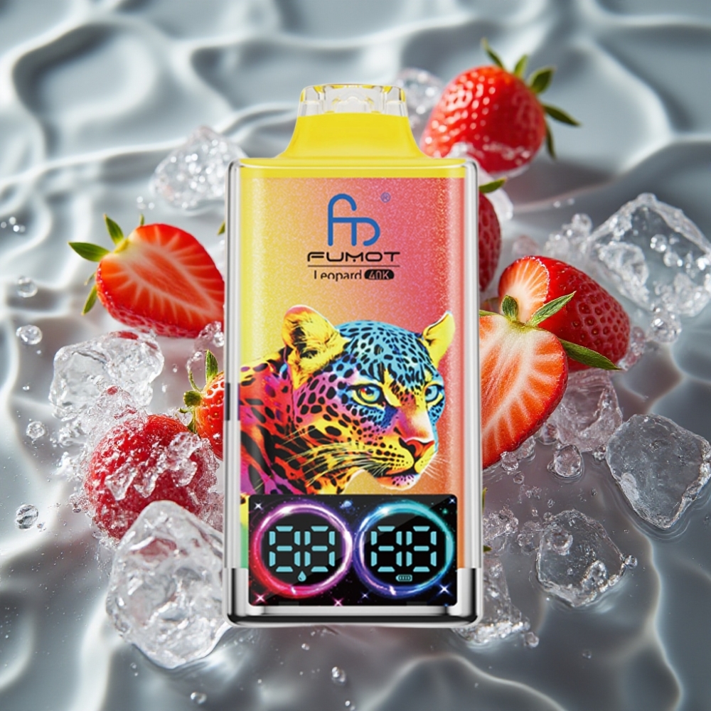 Fumot Leopard 40K Puffs Strawberry Ice Disposable Vape – 700mAh, Dual Mesh, Type-C Charging