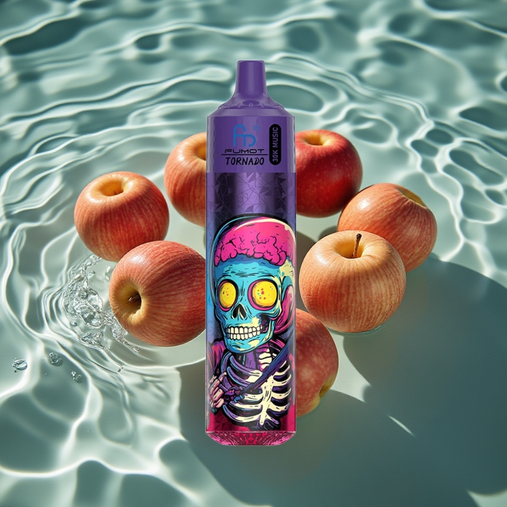 Fumot RandM Tornado 30000 Puffs Disposable Vape 30mL 5% Triple Apple LED 600mAh