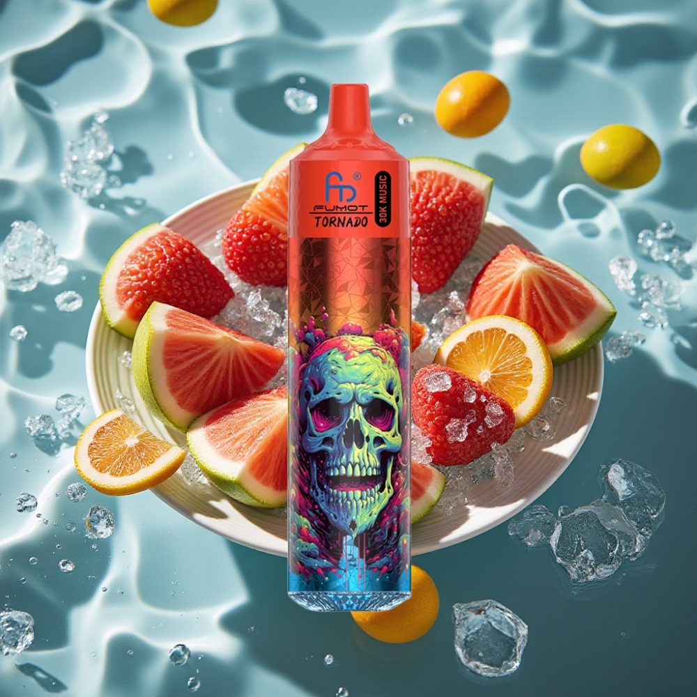 Fumot RandM Tornado 30000 Puffs Disposable Vape 30mL Lush Ice 5% Mesh Coil LED Display