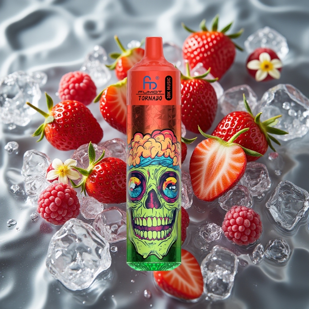 Fumot RandM Tornado 30000 Puffs Disposable Vape Strawberry Berry Ice 30mL 5% Mesh Coil