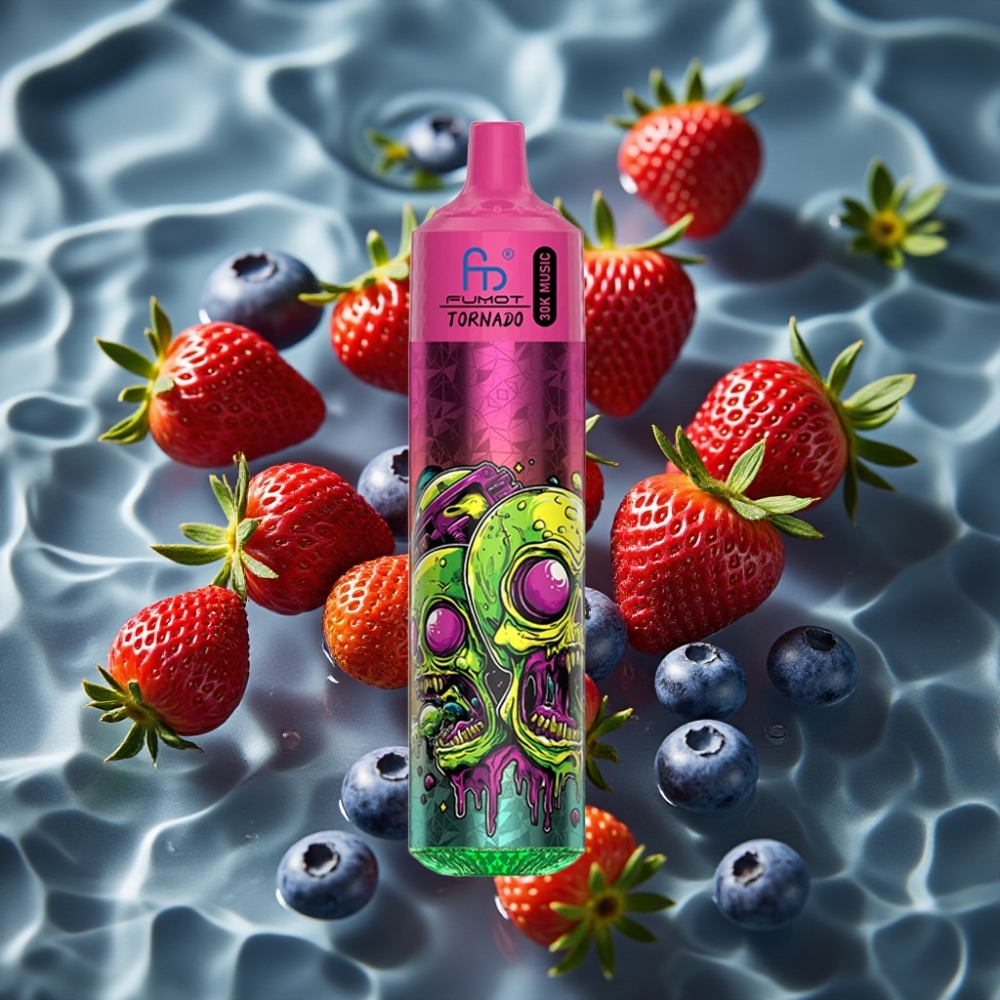 Fumot RandM Tornado 30000 Puffs Strawberry Blueberry 30mL 5% Nicotine 600mAh Rechargeable