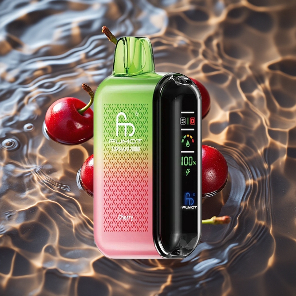 Fumot Tornado 20000 Puffs Disposable Vape Cherry - Dual Mesh Coil, 20ml E-liquid, 850mAh Battery