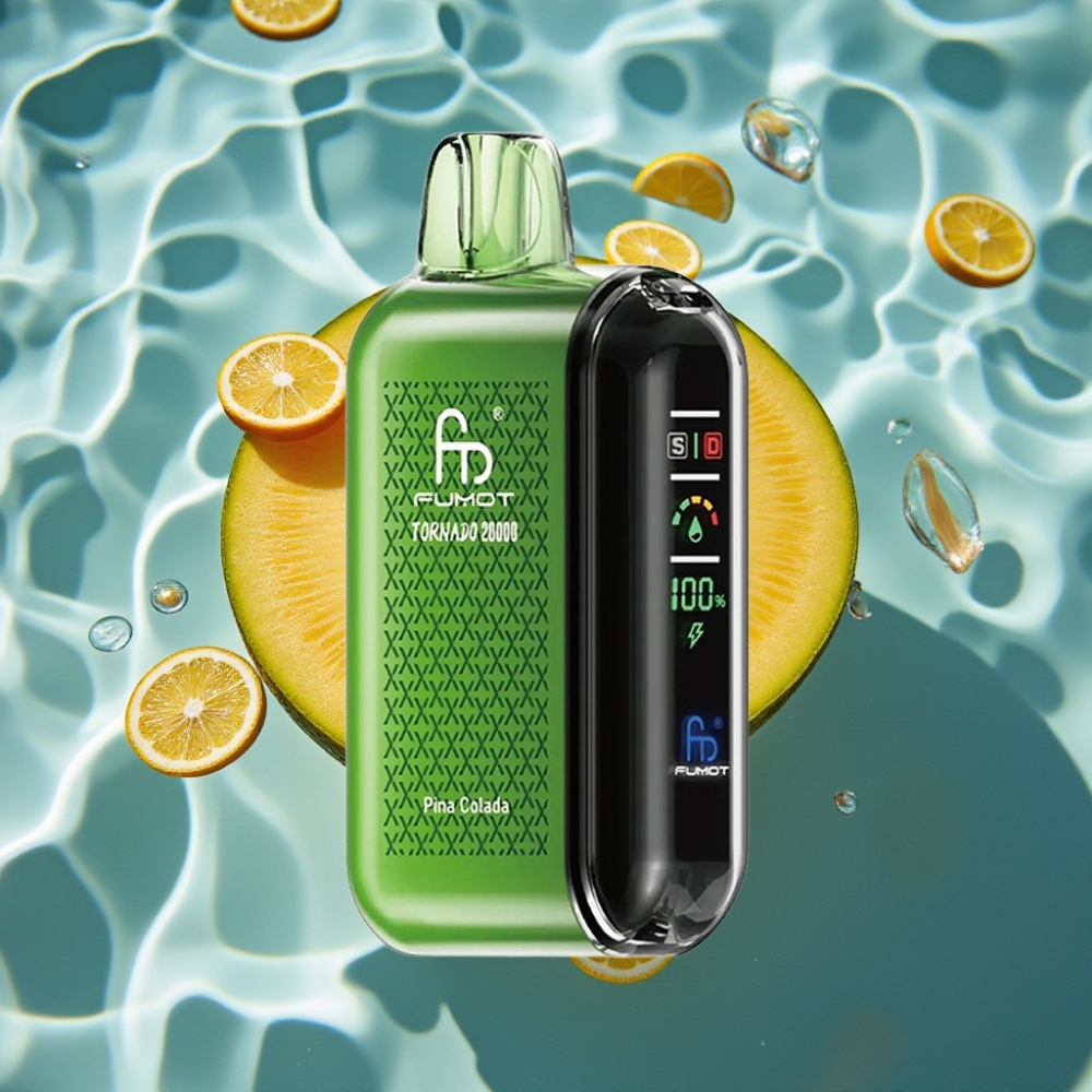 Fumot Tornado 20000 Puffs Disposable Vape Pina Colada with Dual Mesh Coil & Smart Display