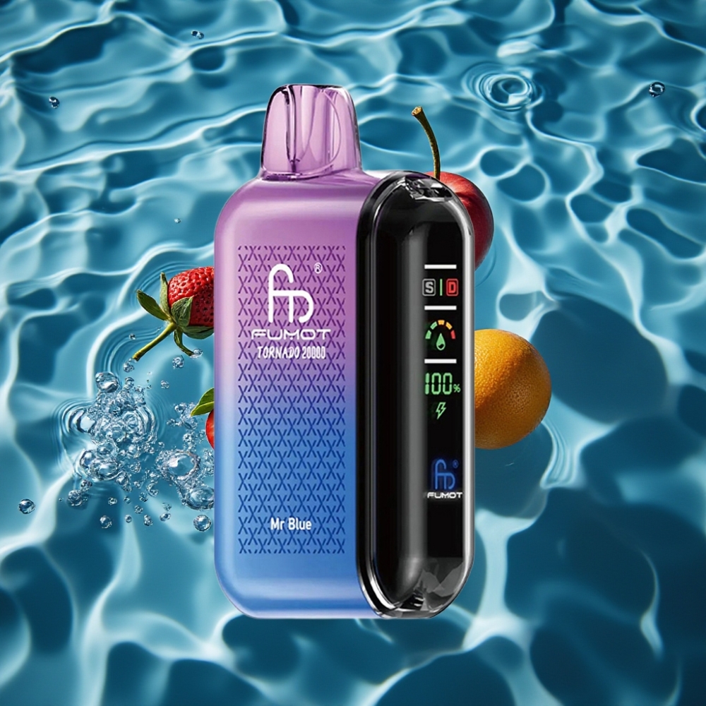 Fumot Tornado 20000 Puffs Dual Mesh Coil Rechargeable Disposable Vape Mr Blue