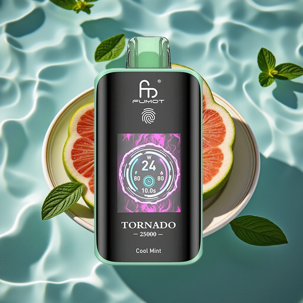Fumot Tornado 25000 Puffs Disposable Vape Cool Mint with HD Screen & 700mAh Battery