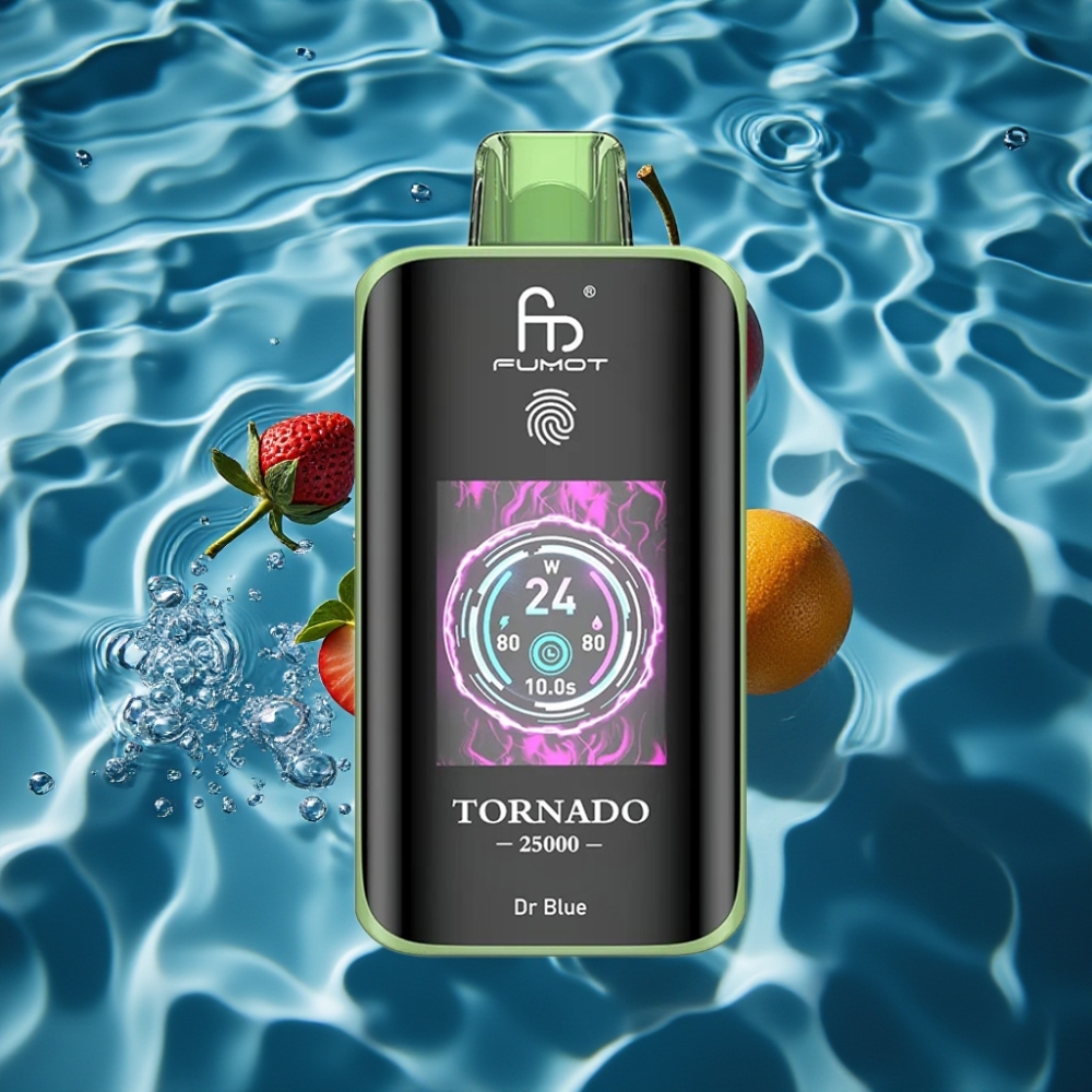 Fumot Tornado 25000 Puffs Disposable Vape Dr Blue with HD Screen & 700mAh Battery