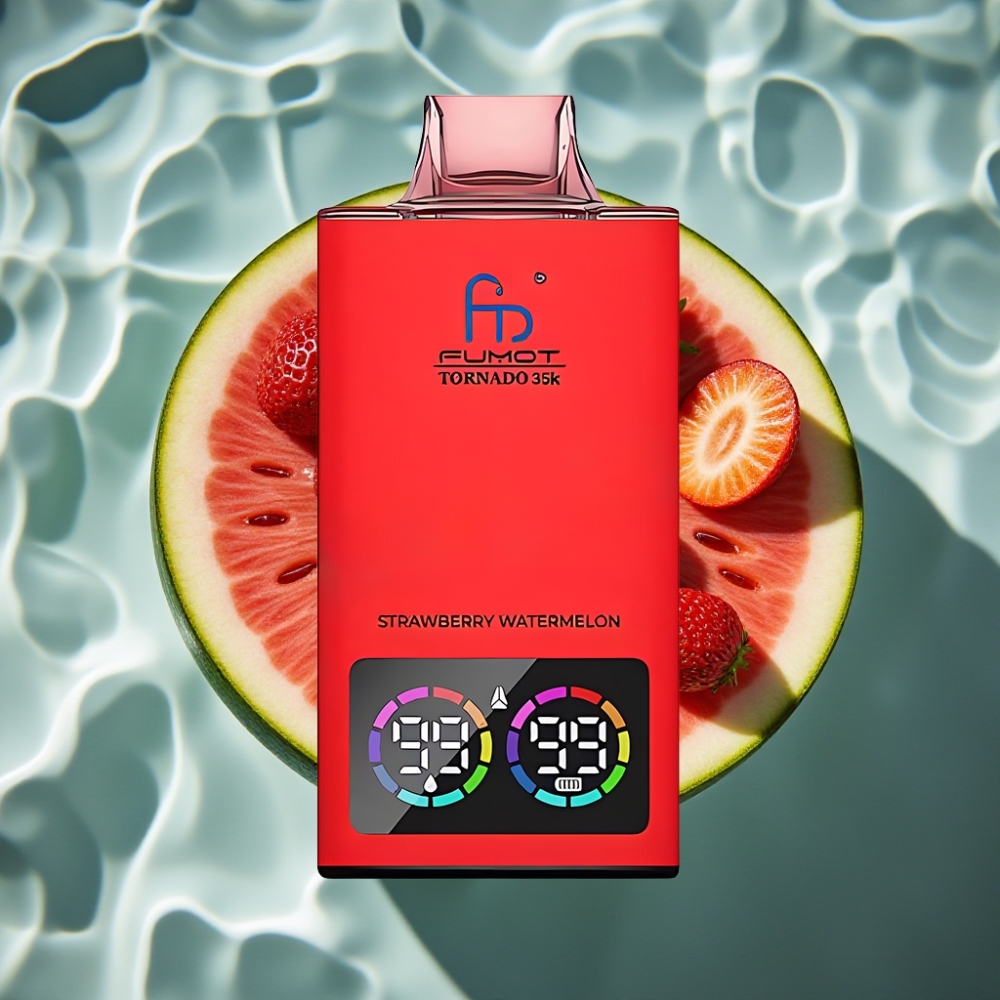 Fumot Tornado 35K Disposable Vape – Strawberry Watermelon, Dual Mesh Coil, 15ml E-juice, 35000 Puffs