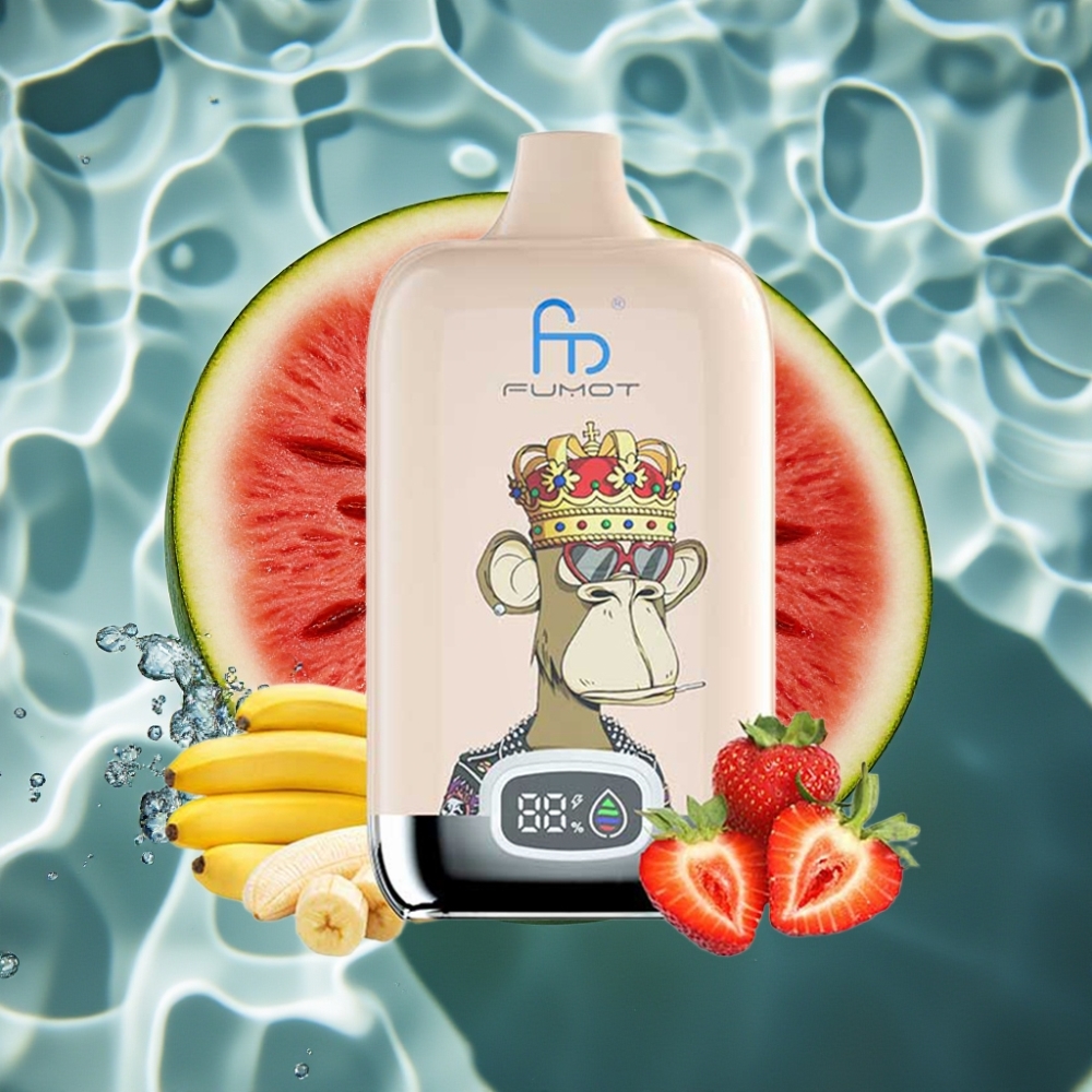 Fumot Tornado Digital Box 12000 Puffs Disposable Vape Watermelon Ice with 20ml E-Liquid & Type-C Charging