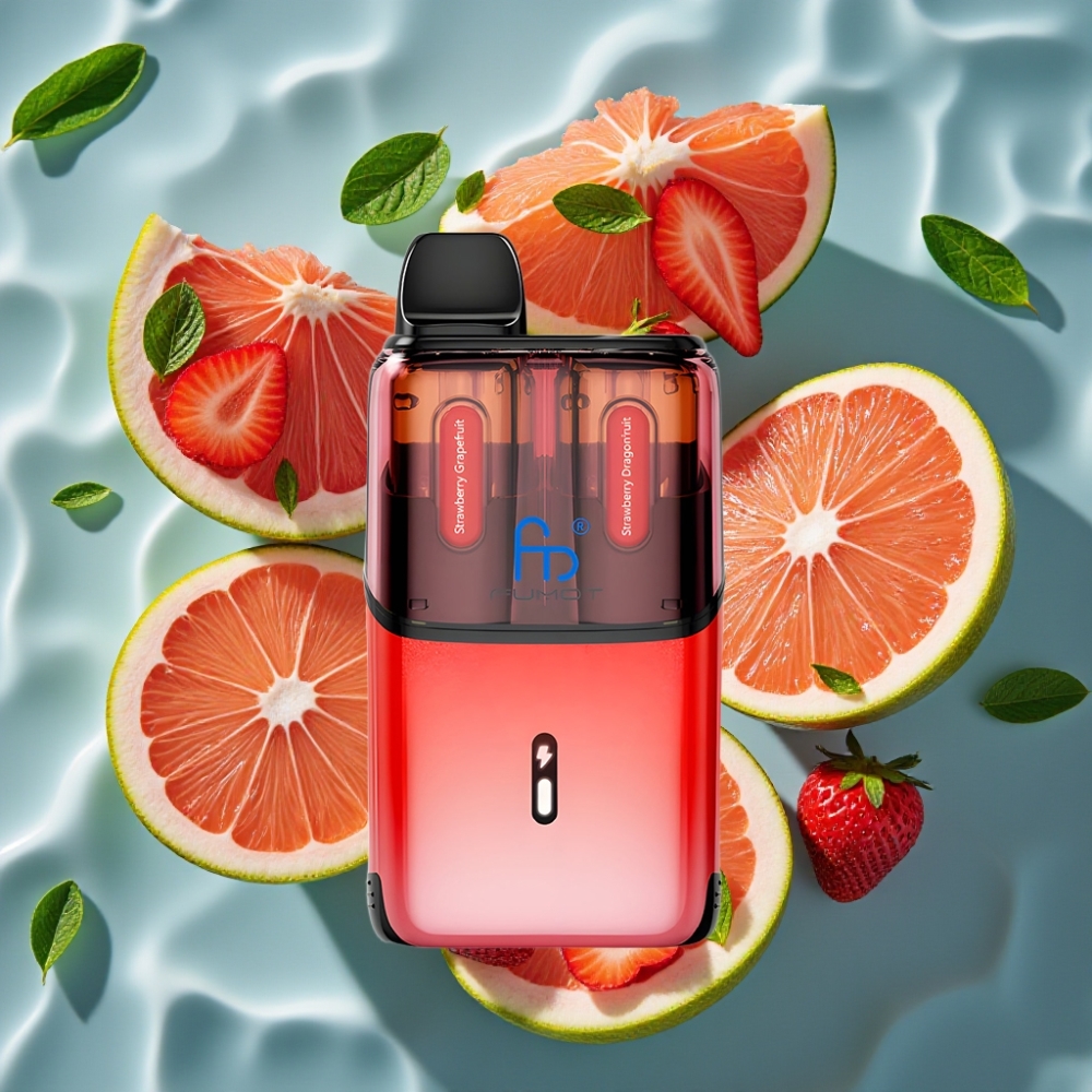 Fumot Ultra T32000 Disposable Vape 24ml 20mg Strawberry Grapefruit Dragonfruit Mesh Coil