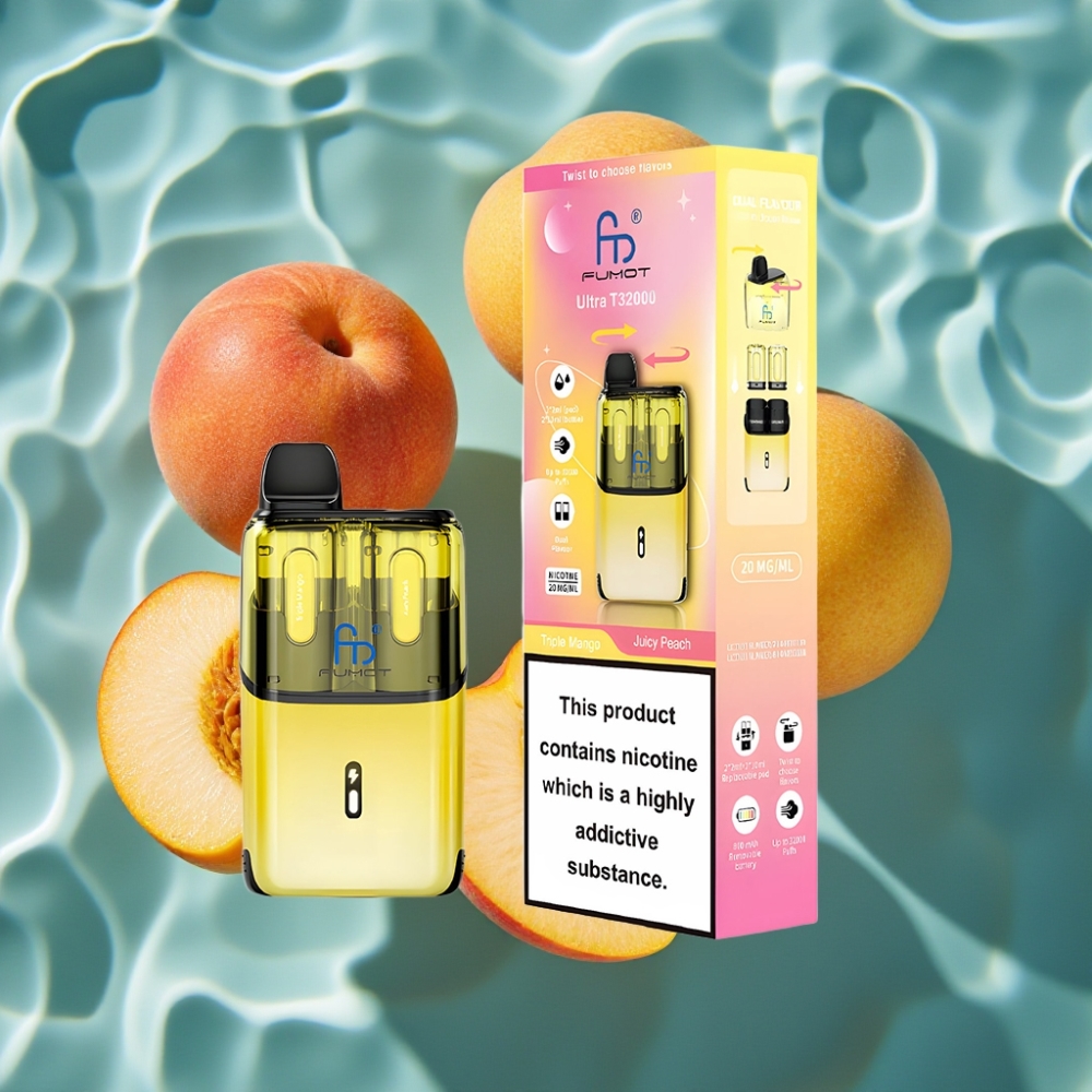 Fumot Ultra T32000 Disposable Vape 24ml 800mAh Type-C Fast Charging Triple Mango - Juicy Peach