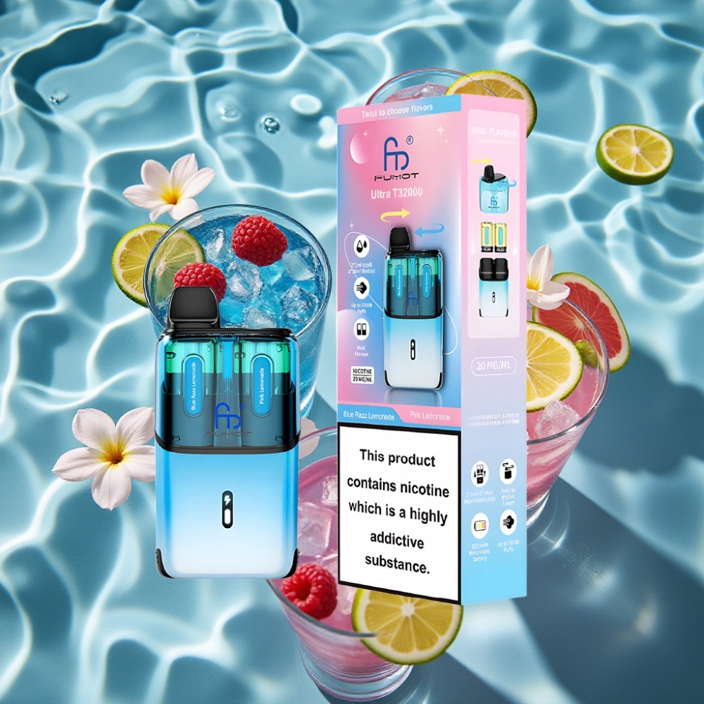 Fumot Ultra T32000 Disposable Vape 32000 Puffs 24ml Blue Razz Lemonade - Pink Lemonade 20mg