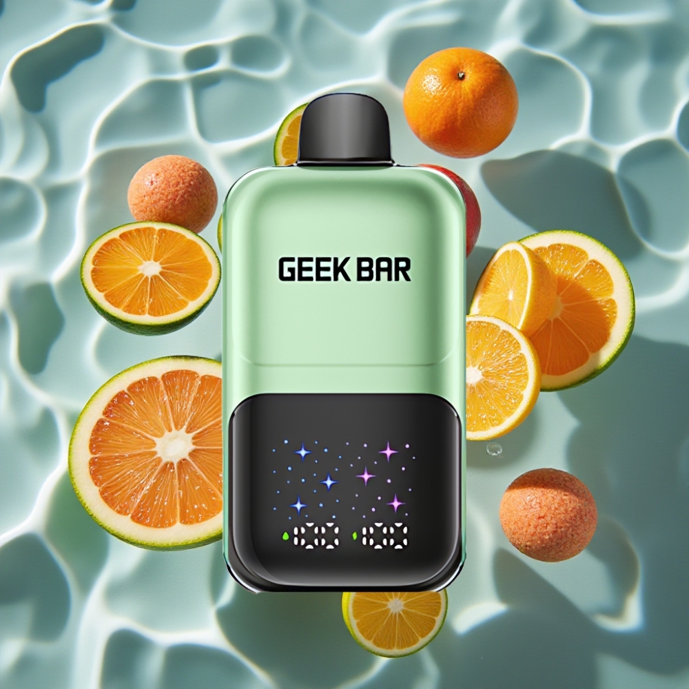 GEEK BAR 2GO 20ml 50000 Puffs Dual Tank Rechargeable Disposable Vape Pen Sour Candy & Sour Fruits