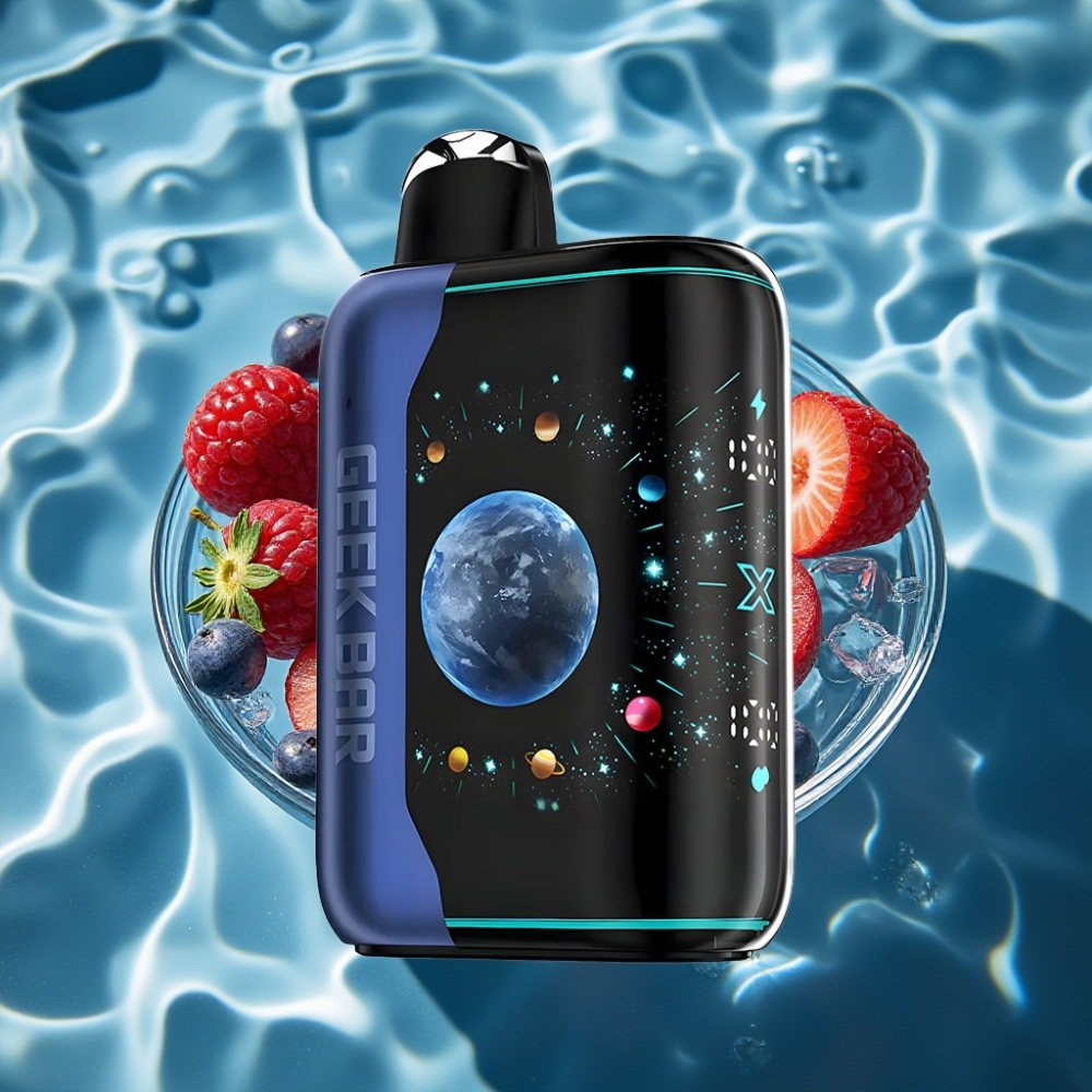 GEEK BAR Platinum Edition 25000 Puffs Disposable Vape Blue Razz Ice with Dual Mesh Coil & USB-C Charging