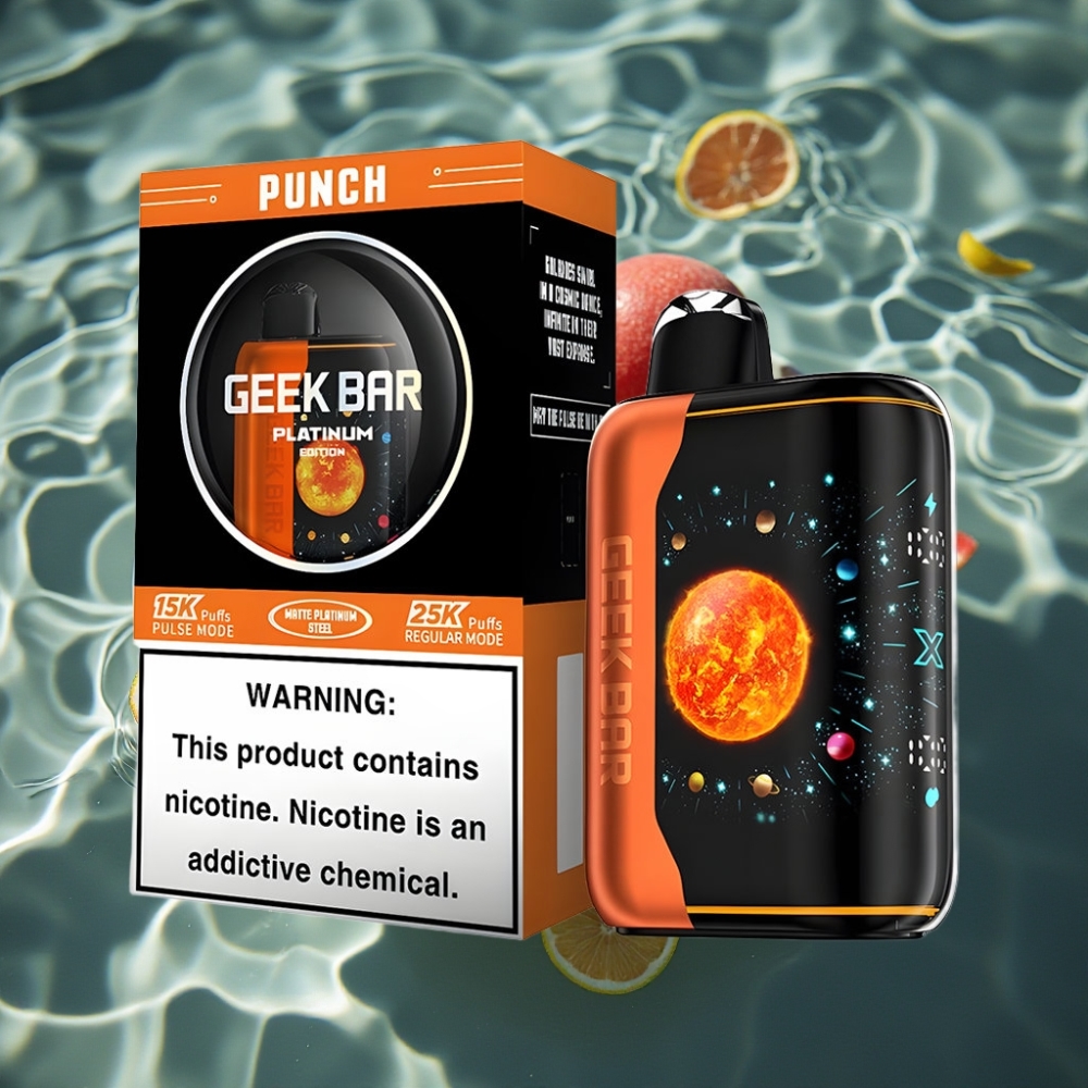 GEEK BAR Platinum Edition 25000 Puffs Punch Disposable Vape with Dual Mesh Coil & USB-C