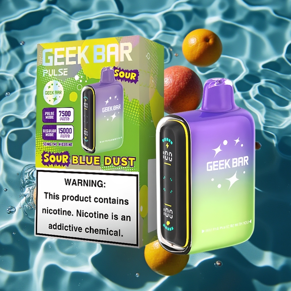 Geek Bar Pulse 15000 Puffs Sour Edition - 16ML E-Liquid, 5% Nicotine, USB Type-C