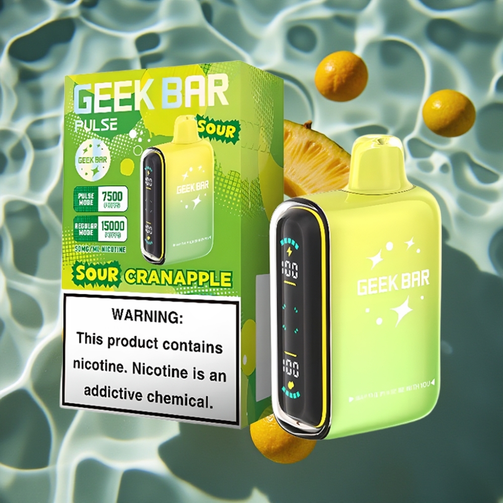 Geek Bar Pulse 15000 Puffs Sour Edition - 16ML E-Liquid, 5% Nicotine, USB Type-C