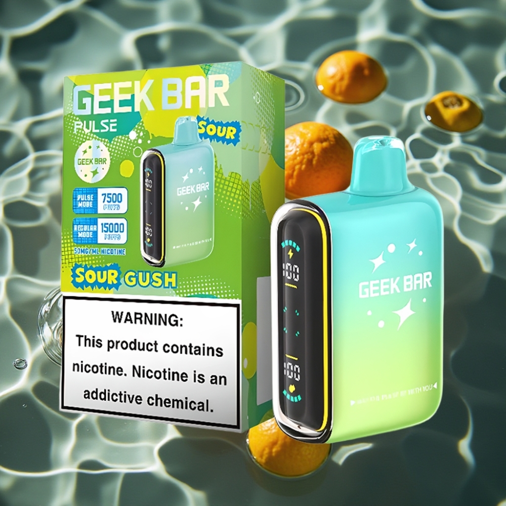 Geek Bar Pulse 15000 Puffs Sour Edition - 16ML E-Liquid, 5% Nicotine, USB Type-C