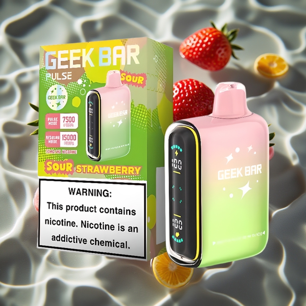 Geek Bar Pulse 15000 Puffs Sour Edition - 16ML E-Liquid, 5% Nicotine, USB Type-C