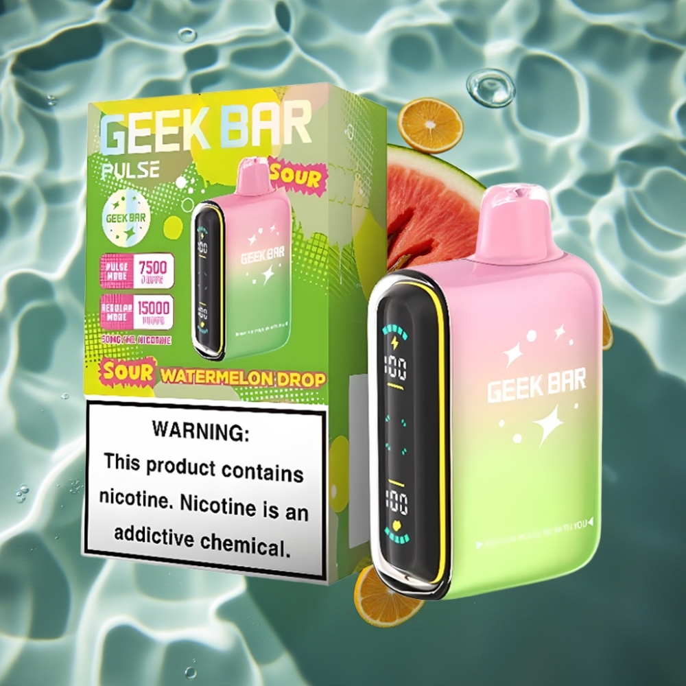 Geek Bar Pulse 15000 Puffs Sour Edition - 16ML E-Liquid, 5% Nicotine, USB Type-C