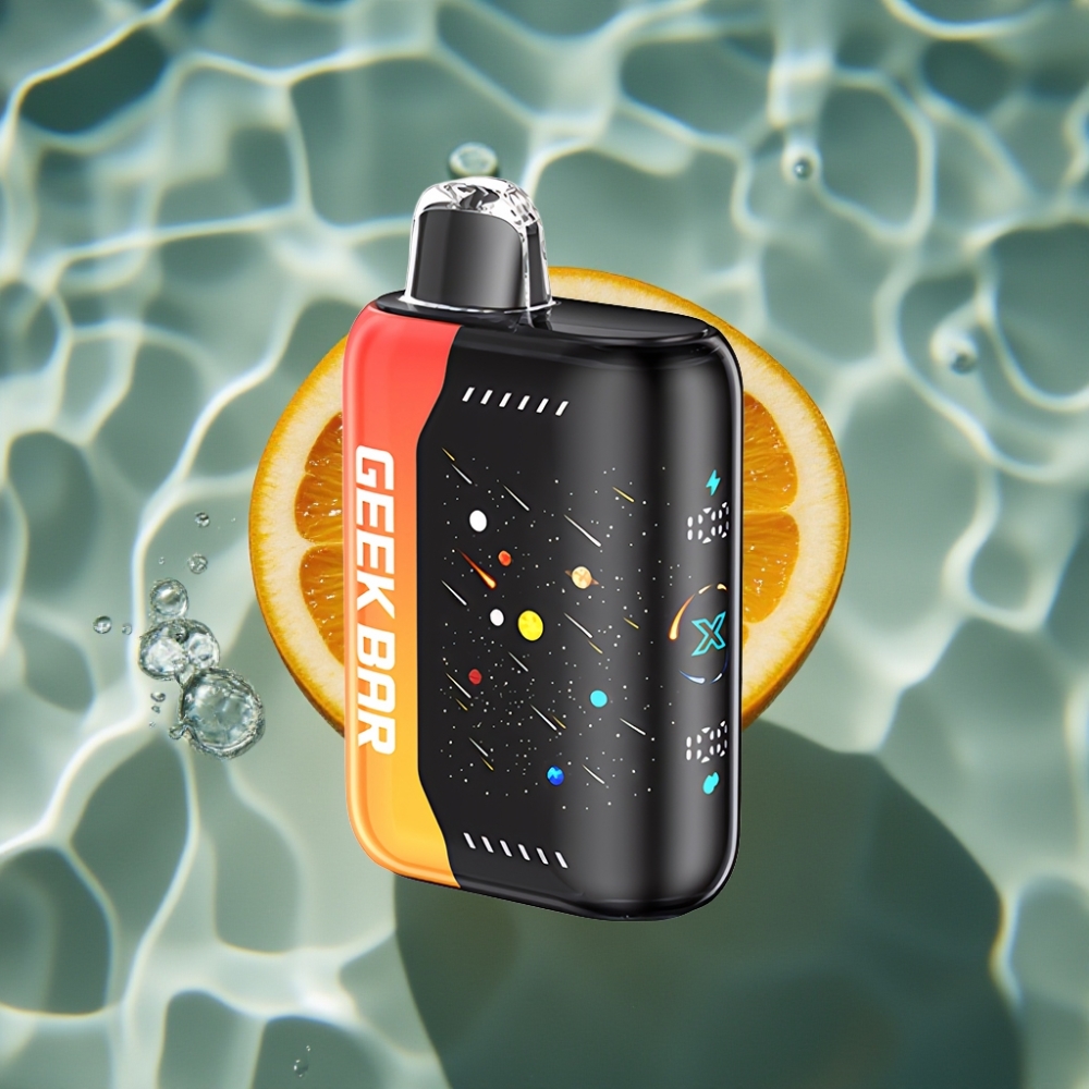 GEEK BAR Pulse X 42K Puffs Meteor Edition Orange Dragon with 3D Curved Screen & Dual Mesh Coil