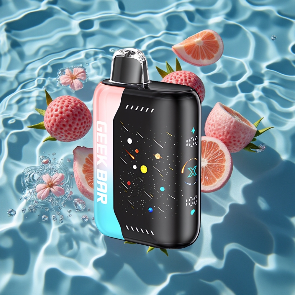 GEEK BAR Pulse X 42K Puffs Meteor Edition Pink & Blue with Dual Mesh Coil & 3D Curved Screen