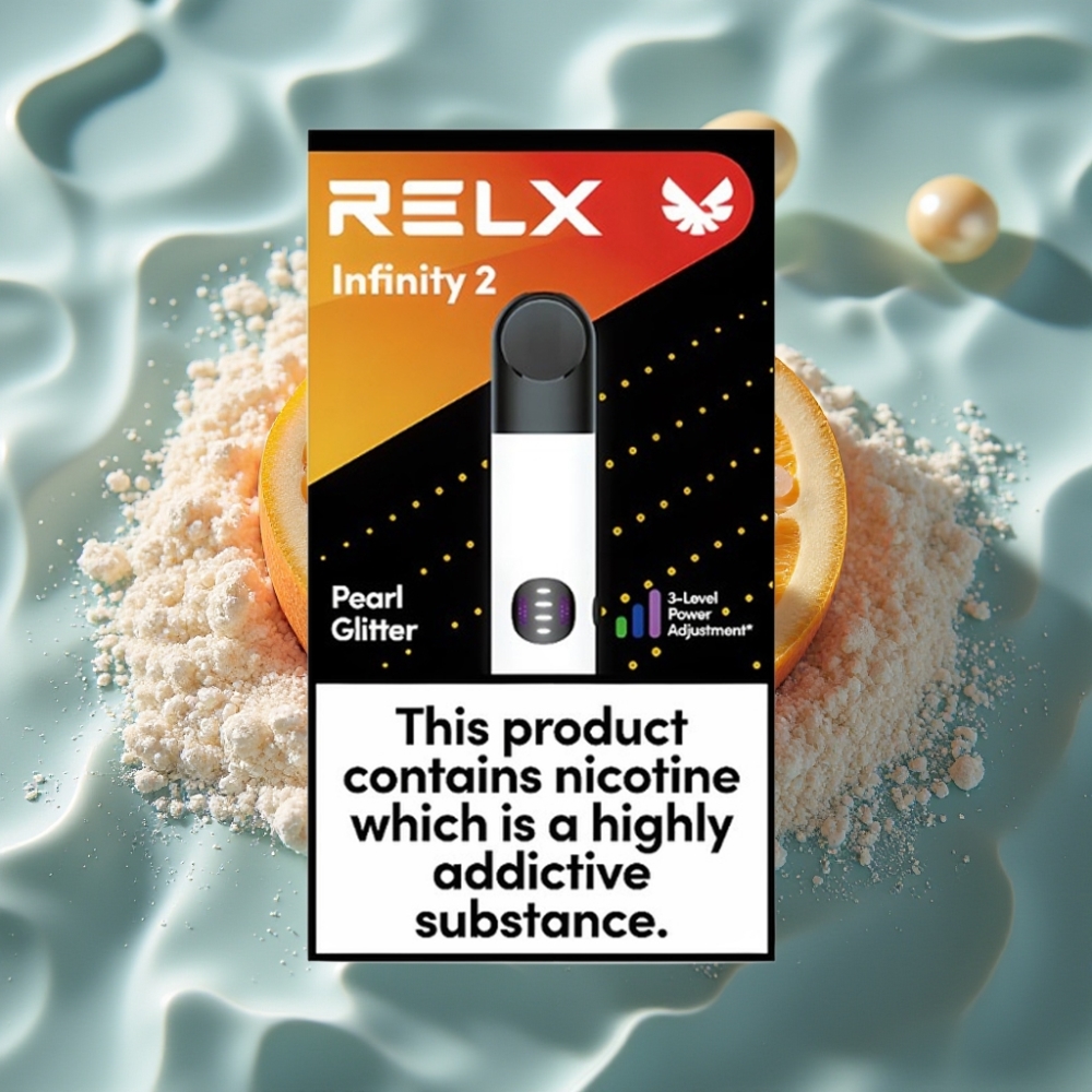 RELX Infinity 2 Pearl Powder Vape Device – 1.9mL Pod, 650 Puffs, Metallic Finish