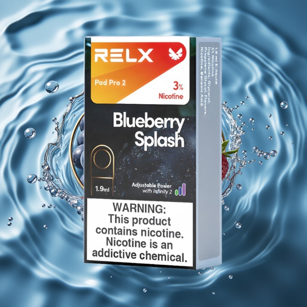 RELX Pod Pro 2 Blueberry Splash 3% Nicotine 600 Puffs 1.9ml Pod Vape Eco/Smooth/Boost Mode