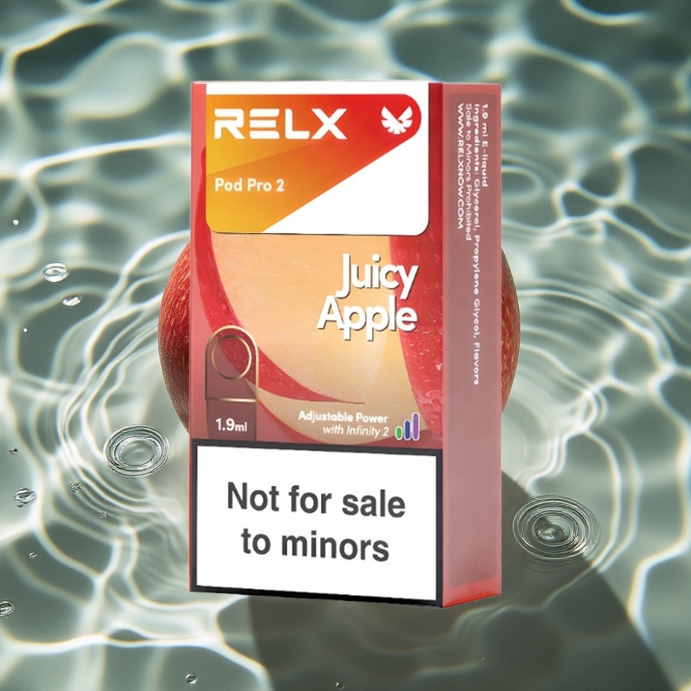RELX Pod Pro 2 Juicy Apple 0% Nicotine 600 Puffs 1.9ml Pod - Eco/Smooth/Boost Mode