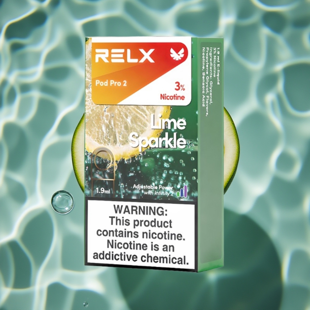 RELX Pod Pro 2 Lime Sparkle 3% Nicotine 600 Puffs 1.9ml with 3 Voltage Modes