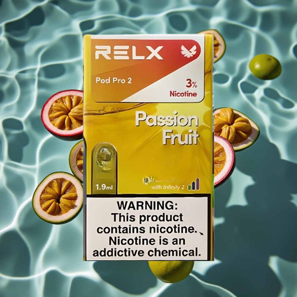 RELX Pod Pro 2 Passion Fruit 3% Nicotine 1.9ml 600 Puffs 3 Voltage Modes