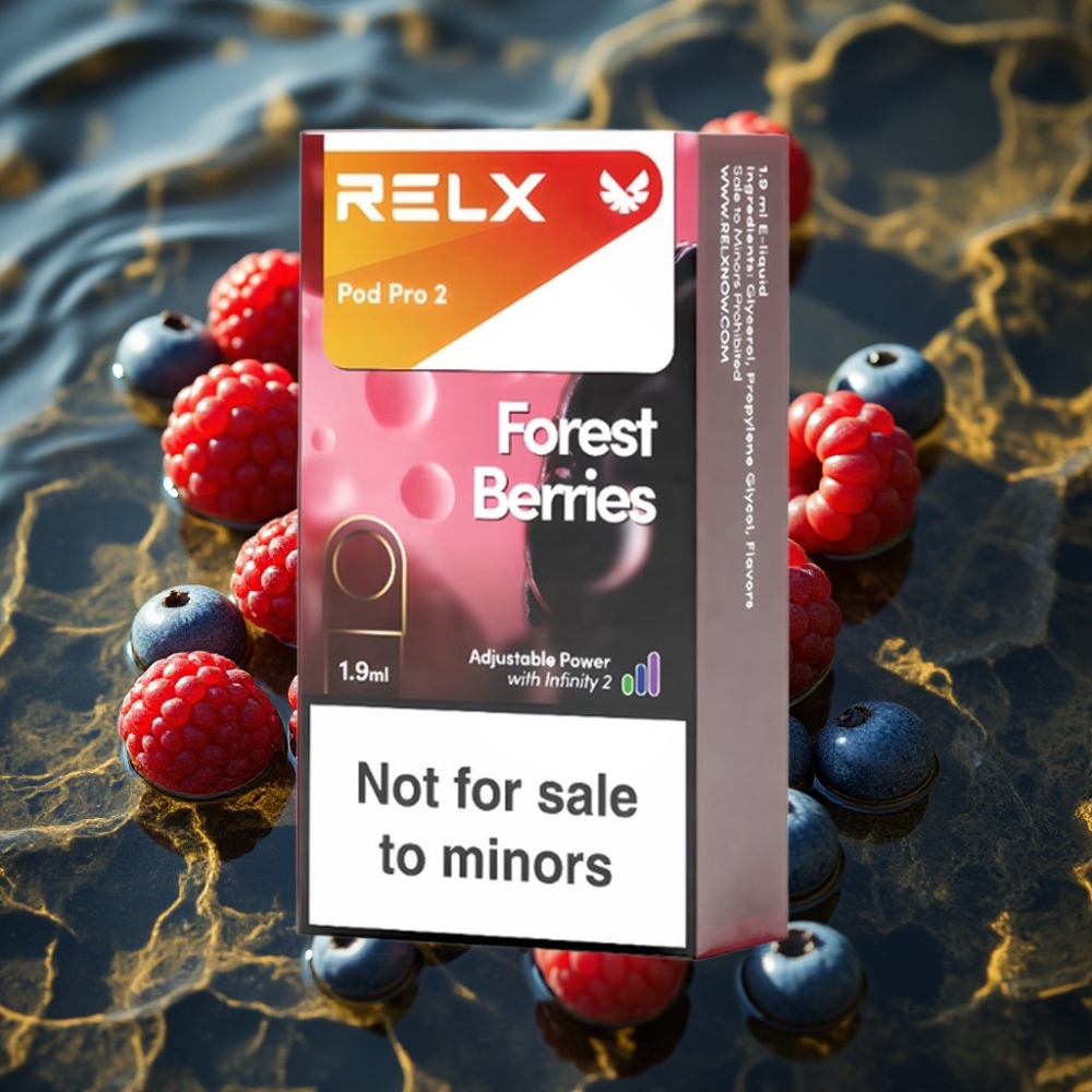 RELX Pod Pro 2 Zero Nicotine 600 Puffs 1.9ml Forest Berries Vape Pods - Eco/Smooth/Boost Mode