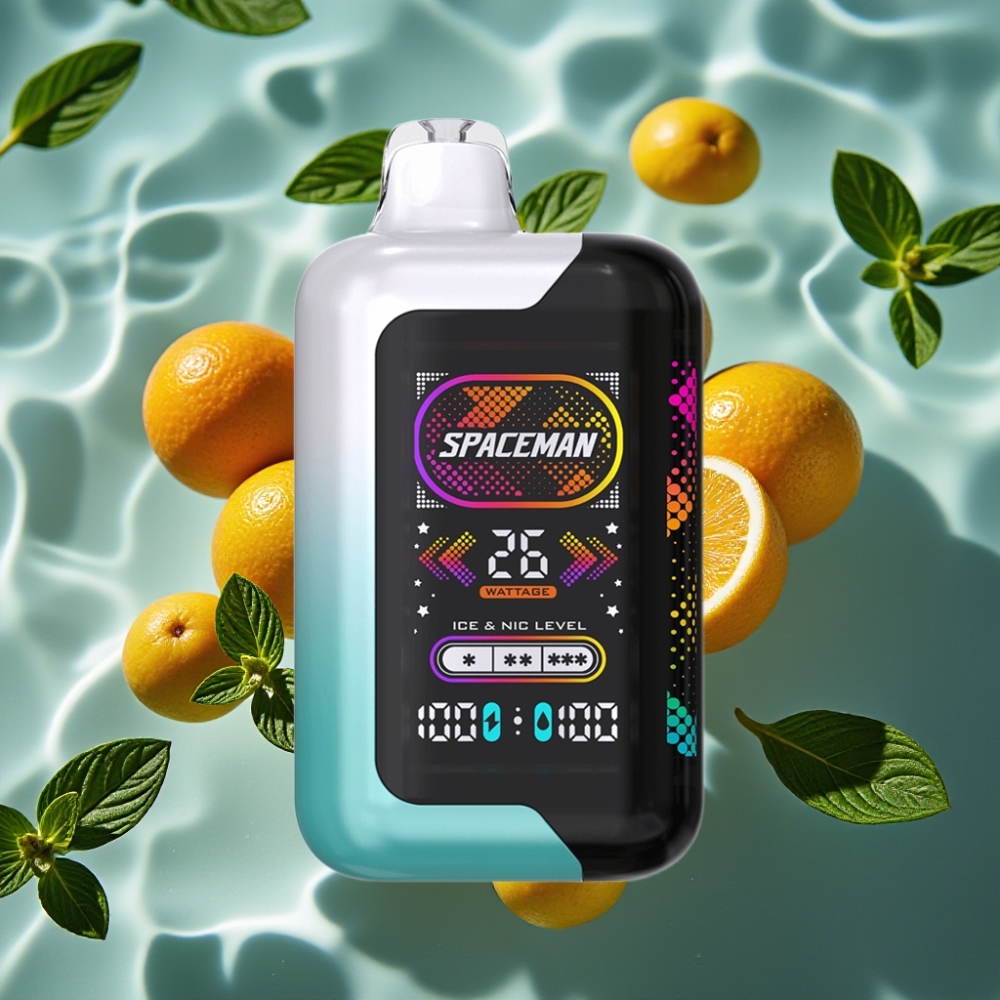 SMOK SPACEMAN SP40000 Zero Nicotine Disposable Vape 20ml 1000mAh Fresh Mint Rainbow Light 40000 Puffs