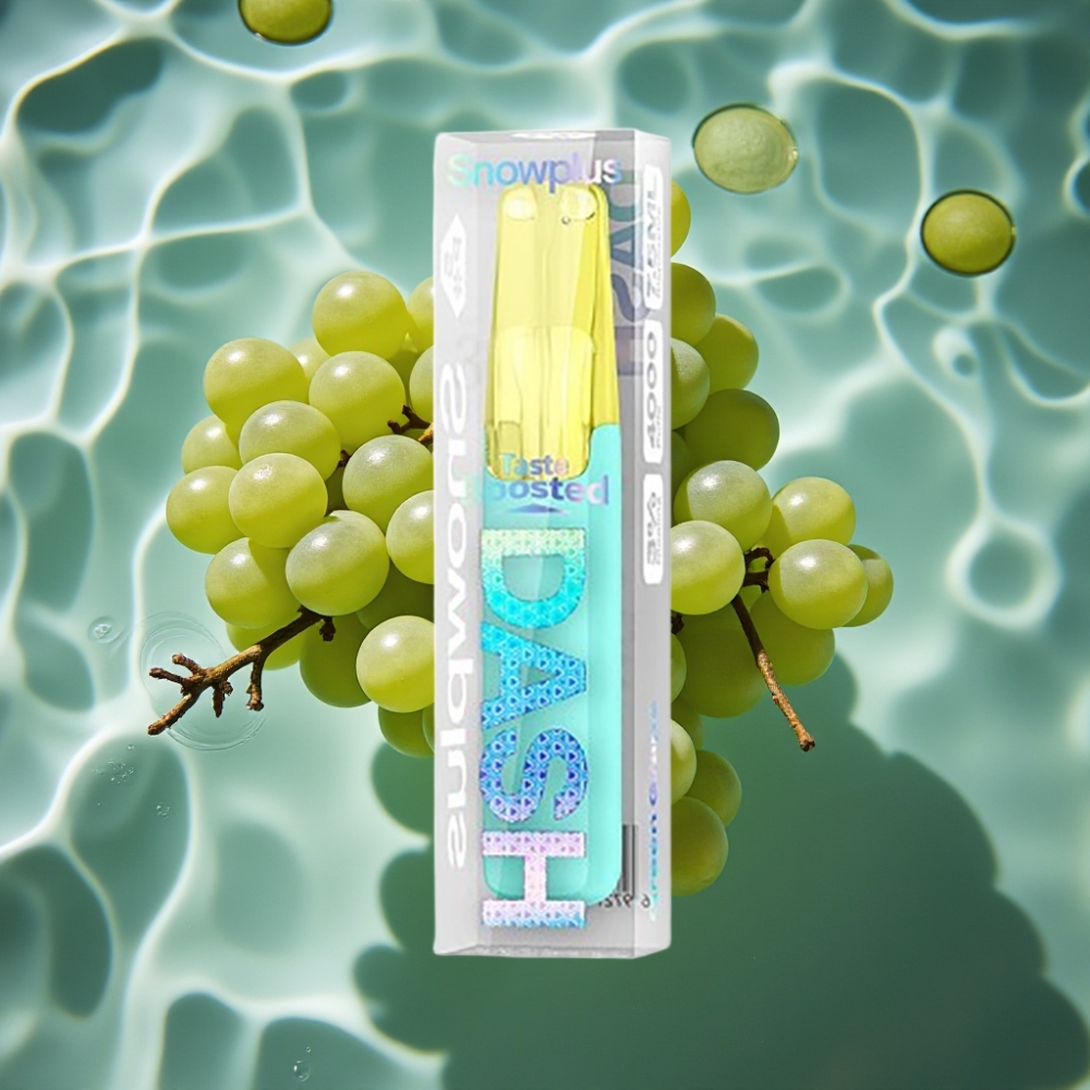 Snowplus Dash 4000 Puffs Disposable Device - Green Grape, 7.5ml, 530mAh, Ceramic Atomizer