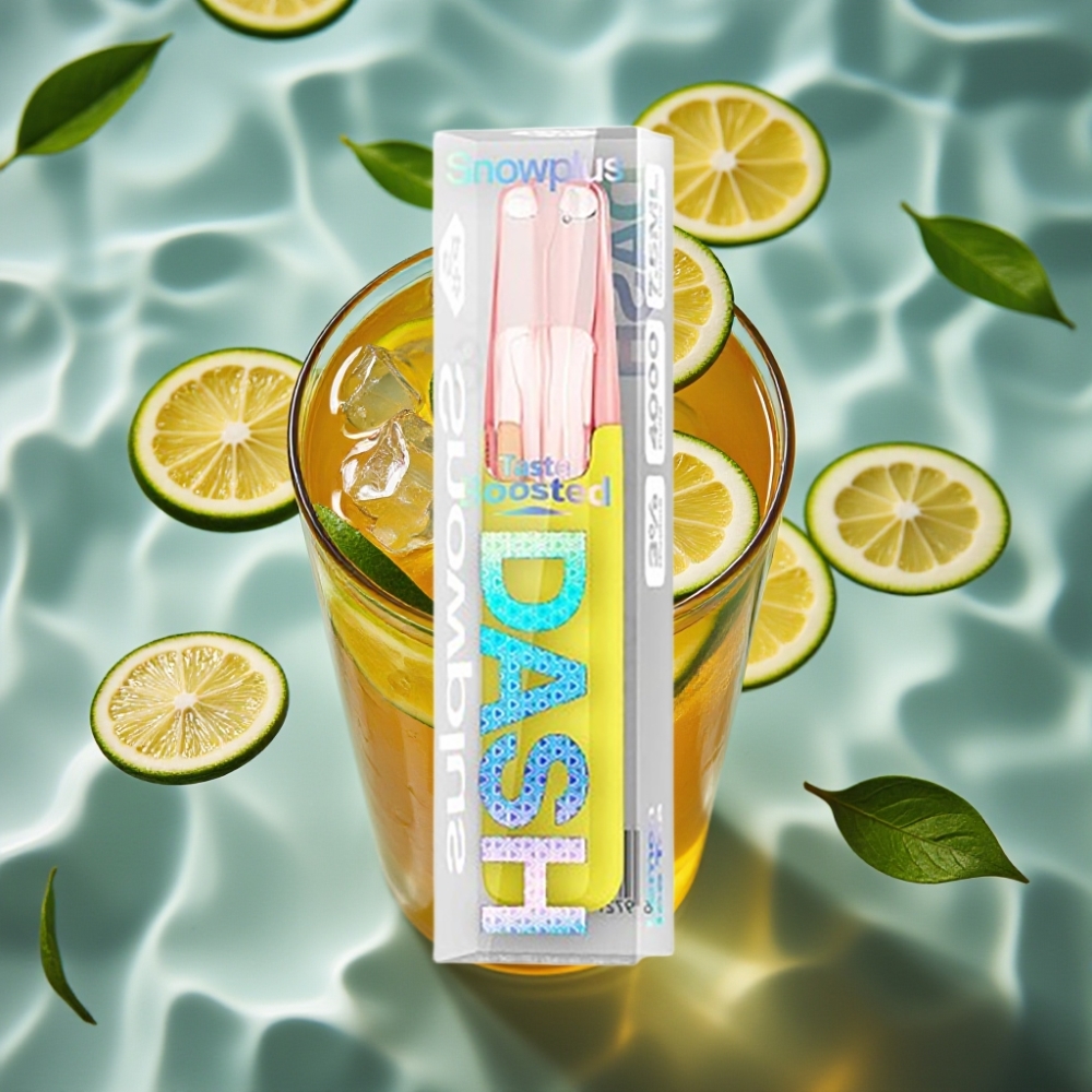 Snowplus Dash 4000 Puffs Disposable Device – Lemon Ice Tea, Ceramic Atomizer, 7.5mL E-liquid, 530mAh Battery