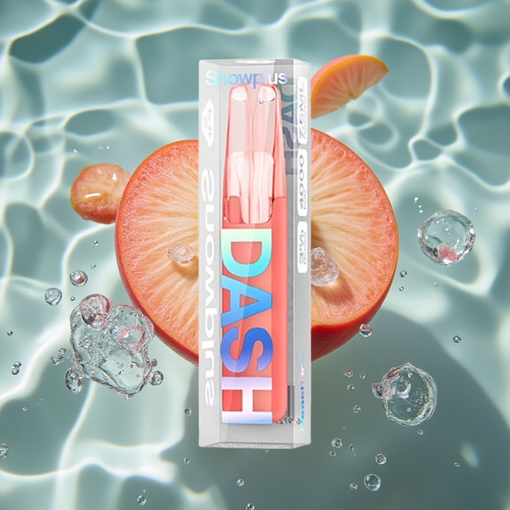 Snowplus Dash 4000 Puffs Disposable Peach Ice - 7.5mL E-Liquid, 530mAh Battery, Ceramic Atomizer