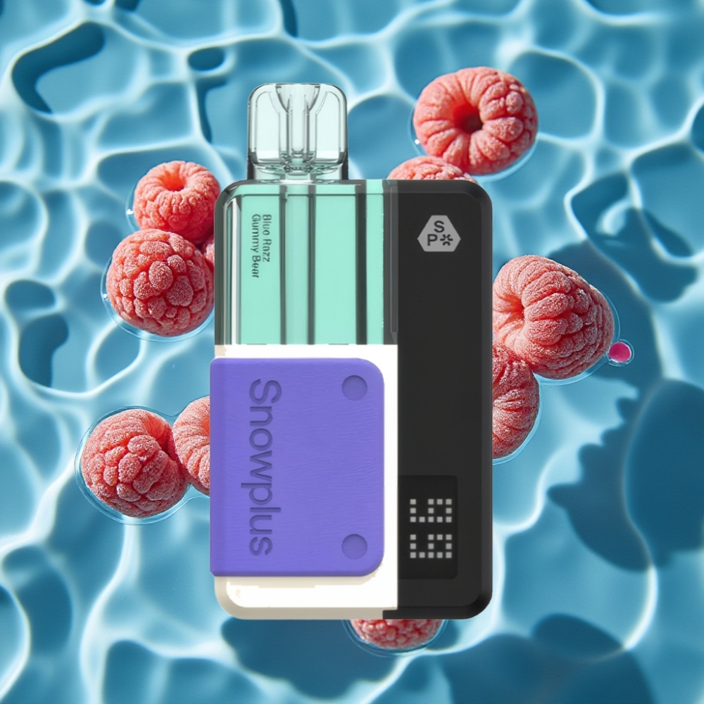Snowplus Swift Pod Kit 15000 Puffs Blue Razz Gummy Bear Dual Mesh 1000mAh 2+10ml Refillable
