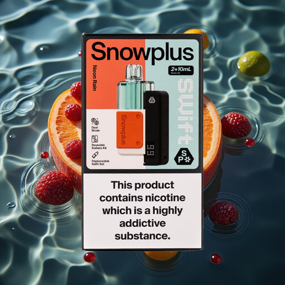 Snowplus Swift 5000 Puffs Prefilled Pod Kit Neon Rain – Dual Mesh, 1000mAh, 2+10ml, 2% Nicotine