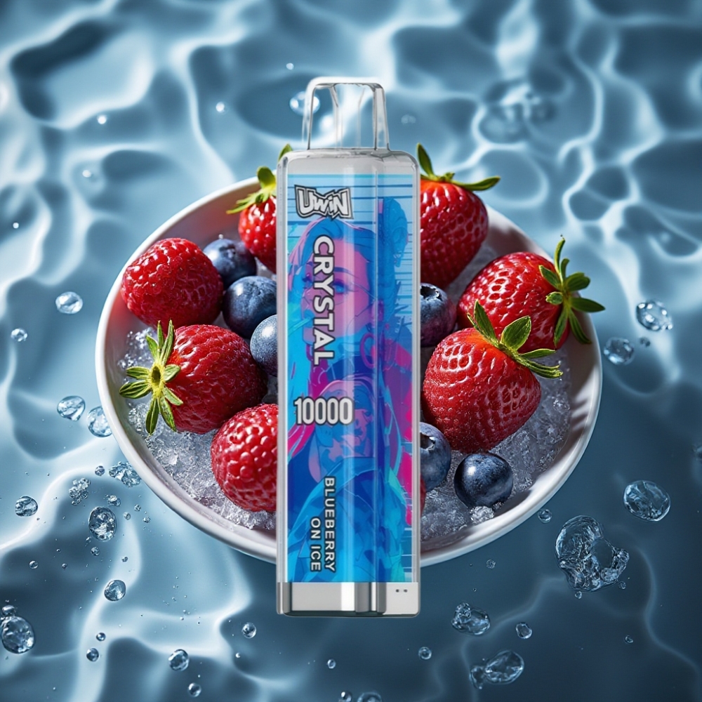 UWIN Crystal 10000 Puffs Blueberry On Ice Disposable Vape - 18ml, 650mAh, RGB, Type-C