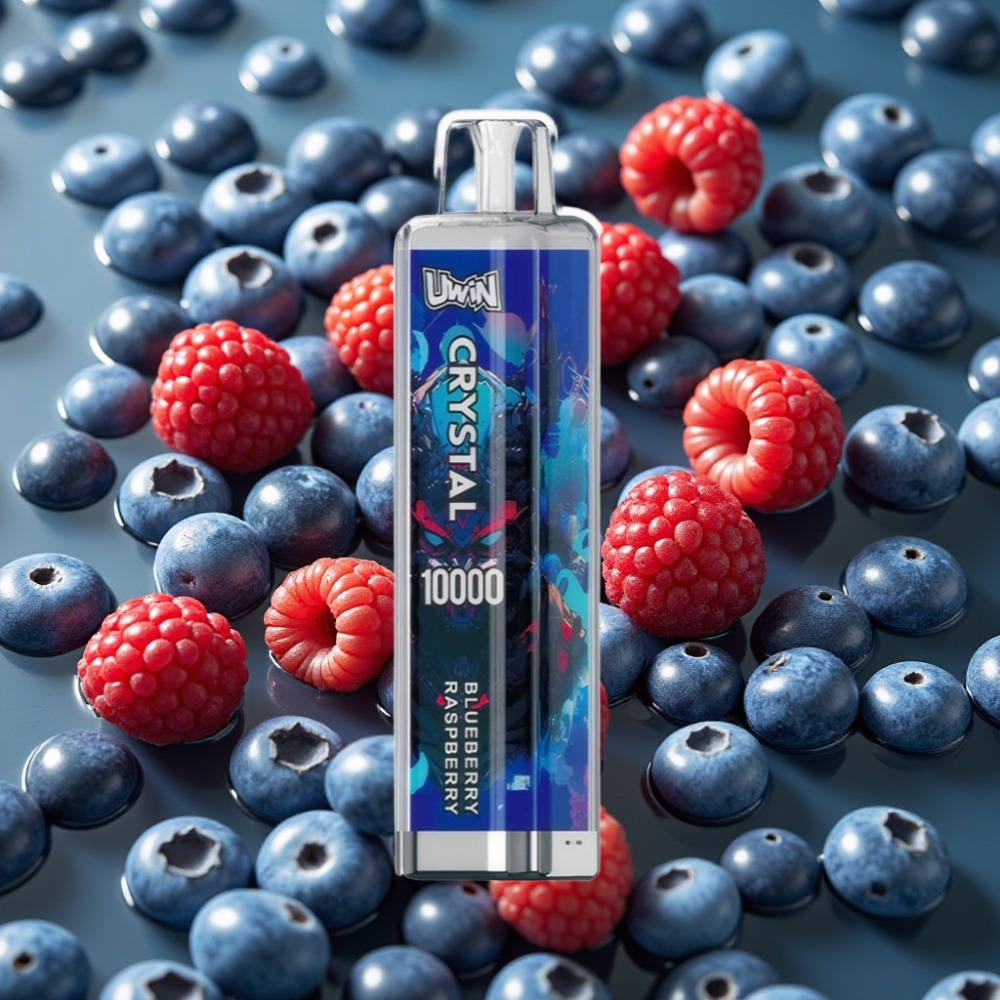 UWIN Crystal 10000 Puffs Disposable Vape Blueberry Raspberry 18ml 650mAh Rechargeable RGB Lights