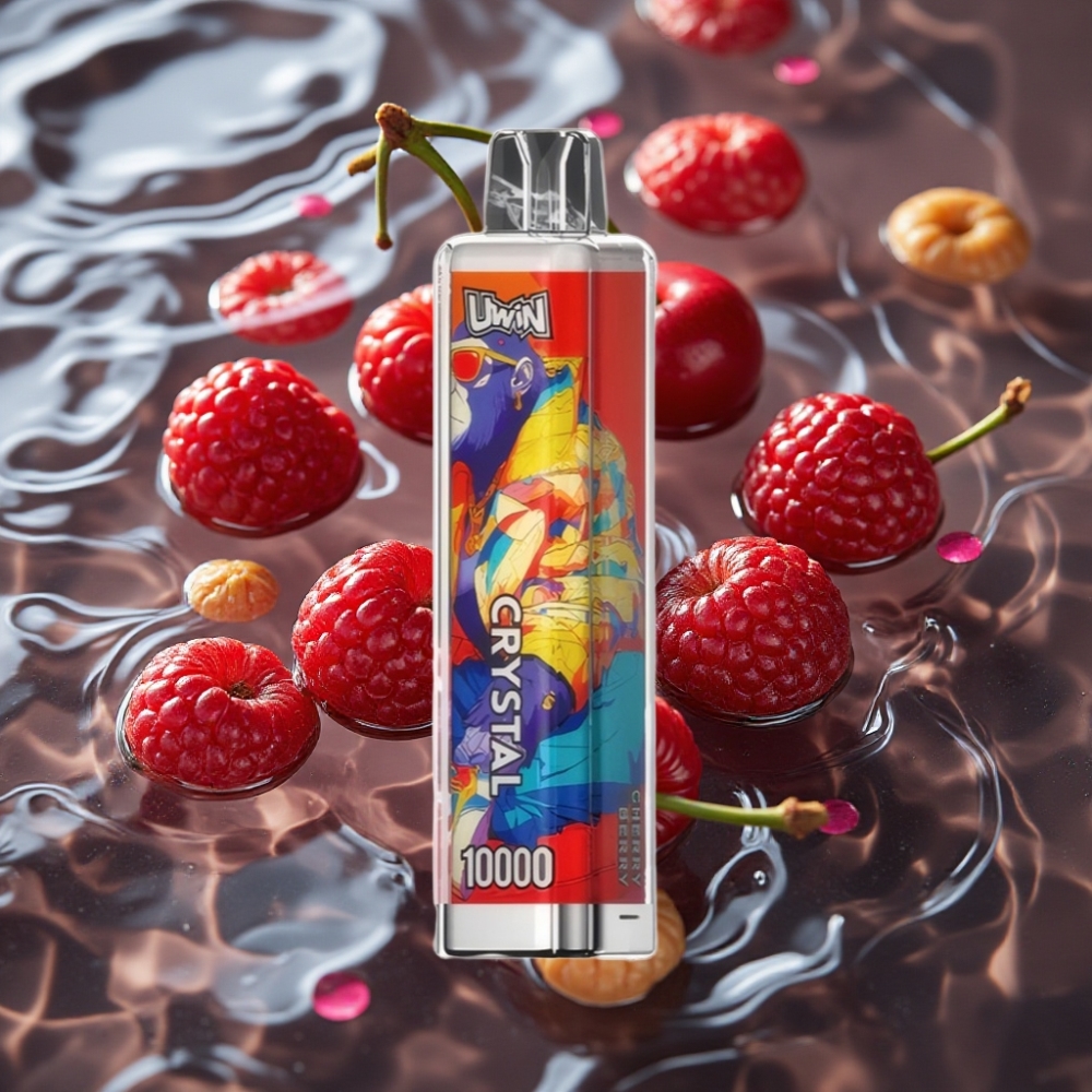 UWIN Crystal 10000 Puffs Disposable Vape Cherry Berry – 18ml, 650mAh, Type-C, RGB Lights