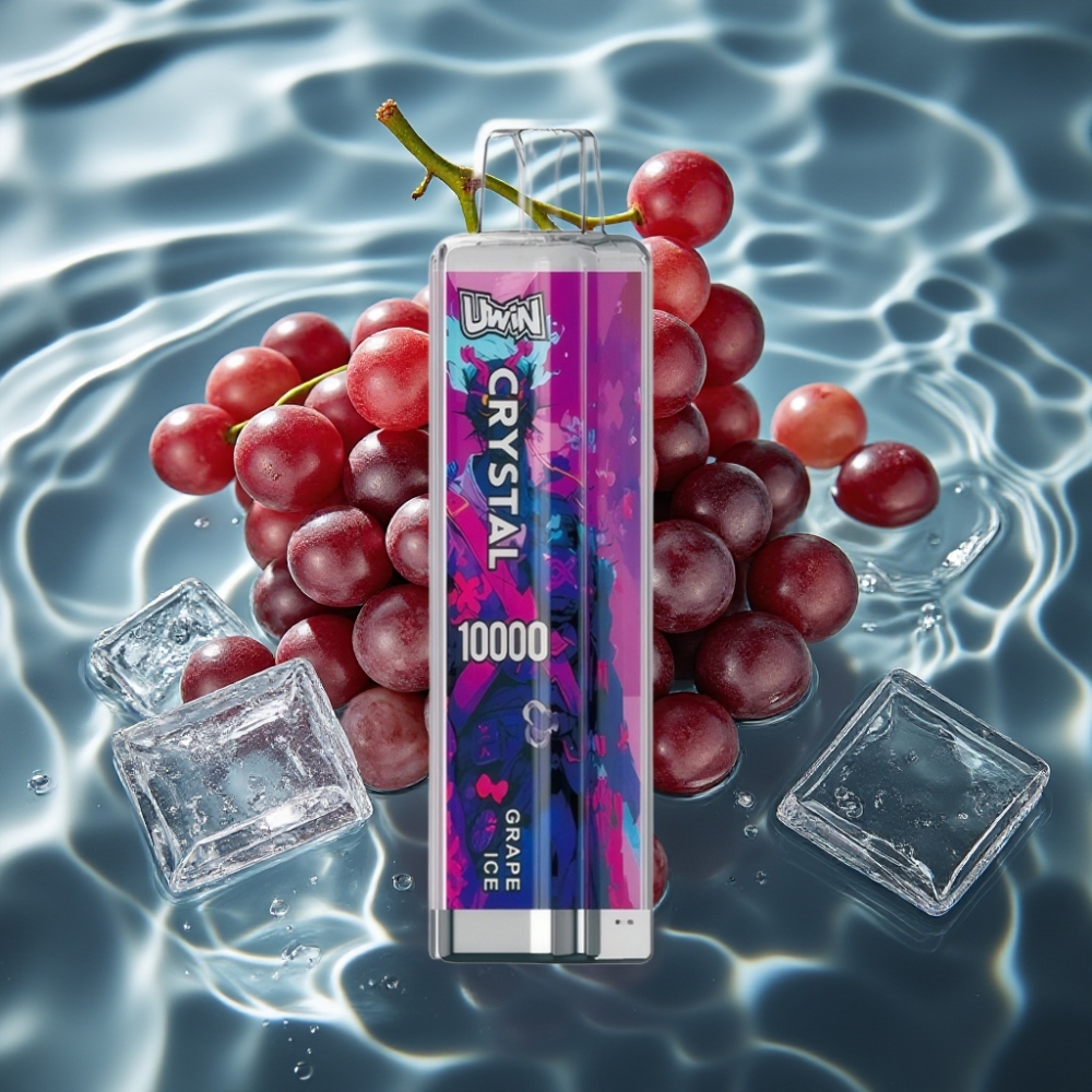 UWIN Crystal 10000 Puffs Disposable Vape Grape Ice 18mL 650mAh Rechargeable RGB