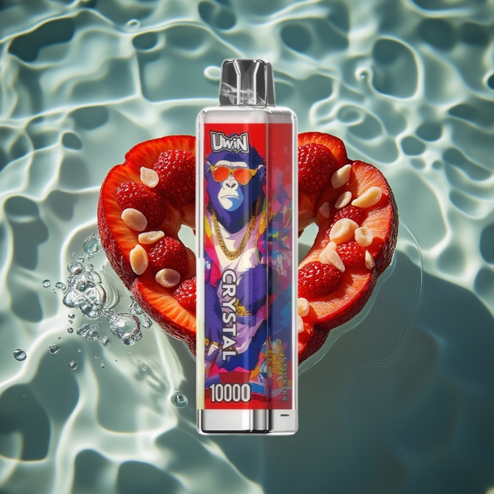 UWIN Crystal 10000 Puffs Disposable Vape Love 66 - 18ml E-Liquid, 650mAh Rechargeable, RGB Lights, Type-C Fast Charging